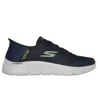 Skechers Men's Slip-ins: GO WALK Flex - New World Sneaker in Navy Blue/Lime, Size 11 | Textile/Synthetic, Vegan, Machine Washable