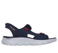Skechers Men's Slip-Ins: GO WALK Flex Sandal - Easy Entry Sandals in Navy Blue/Red, Size 12 | Textile/Synthetic, Machine Washable
