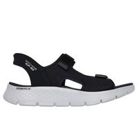 Skechers Men's Slip-ins: GO WALK Flex SD - Easy Entry Sandals in Black/Gray, Size 10.5 | Textile/Synthetic, Machine Washable