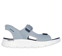 Skechers Men's Slip-ins: GO WALK Flex SD - Easy Entry Sandals in Gray/Navy Blue, Size 6 | Textile/Synthetic, Machine Washable