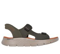 Skechers Men's Slip-ins: GO WALK Flex SD - Easy Entry Sandals in Olive, Size 7.5 | Textile/Synthetic, Machine Washable