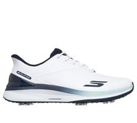 Skechers Men's Slip-ins Golf Waterproof: Blade Tour Golf Shoes in White/Navy Blue, Size 10 | Synthetic/Metal/Textile, Arch Fit , Hyper Burst
