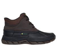 Skechers Men's Respected Swamper Fashion Boot, Chocolate Leather/Duraleather/Black Trim, 10 UK