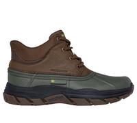 Skechers Men's Slip-ins John Deere Waterproof Relaxed Fit: Respected - Swamper Boots in Olive/Brown, Size 6.5 | Leather/Synthetic/Textile