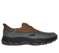 Skechers Men's Slip-ins John Deere Waterproof Relaxed Fit: Respected - Tanzier Boots in Olive/Brown, Size 7.5 | Leather/Synthetic