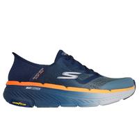 Skechers Men's Slip-ins: Max Cushioning Premier 2.0 Sneaker in Navy Blue/Orange, Size 8.5 | Textile/Synthetic, Vegan, Machine Washable