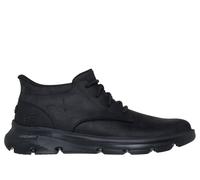 (Black, 9 (Adults')) Skechers Arch Fit Garza Ridley Leather Men's Black Ankle Boots