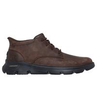 (Brown, 11 (Adults')) Skechers Arch Fit Garza Ridley Leather Men's Cocoa Ankle Boots