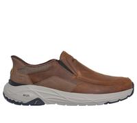 Skechers Men's Slip-ins Relaxed Fit: Arch Fit Maverick - Redford Sneaker in Brown, Size 9.5 | Leather/Synthetic/Textile