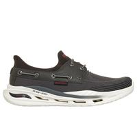 Skechers Men's Slip-ins Relaxed Fit: Arch Fit Orvan - Starport Sneaker in Charcoal/Black, Size 13 | Textile/Synthetic, Machine Washable