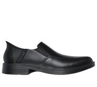 Skechers Men's Slip-ins Relaxed Fit: Caswell - Frantone Shoes in Black, Size 7.5 | Leather/Synthetic/Textile