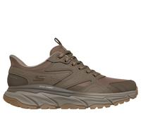 Skechers Men's Slip-ins Relaxed Fit: D'Lux Journey - Sand Point Creek Sneaker in Dark Taupe, Size 7 | Leather/Synthetic/Textile