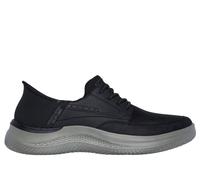 Skechers Men's Slip-ins Relaxed Fit: Hasting - Rory Slip-On Shoes in Black, Size 11 | Synthetic/Leather/Textile