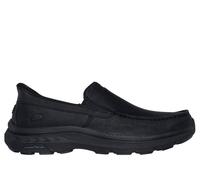 Skechers Men's Slip-ins Relaxed Fit: Pollard - Osgood Shoes in Black, Size 7 | Leather/Synthetic/Textile