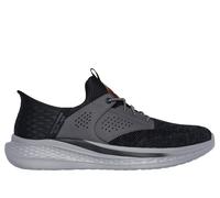 Skechers Men's Slip-ins Relaxed Fit: Slade - Caster Sneaker in Black/Gray, Size 6 | Textile/Synthetic, Vegan