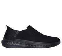 Skechers Men's Slip-ins Relaxed Fit: Slade - Deacon Sneaker in Black, Size 9 | Textile/Synthetic, Vegan, Machine Washable