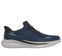 Skechers Men's Slip-ins Relaxed Fit: Slade - Luther Sneaker in Navy Blue, Size 8 | Synthetic/Textile