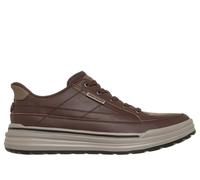 Skechers Men's Slip-ins Relaxed Fit: Sterling - Hansel Sneaker in Chocolate, Size 7.5 | Leather/Synthetic/Textile