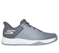 Skechers Men's Slip-ins Relaxed Fit: Viper Court Reload Sneaker in Gray/Charcoal, Size 9 | Textile/Synthetic, Vegan, Machine Washable , Arch Fit
