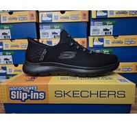 SKECHERS MENS SLIP INS SHOES BLACK MEMORY FOAM TRAINERS SLIP IN SKETCHERS SIZES