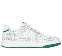Skechers Men's Koopa-Court Paisley Sneaker, White/Green, 10