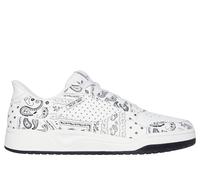 Skechers Men's Koopa-Court Paisley Sneaker, White/Black, 8.5