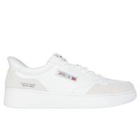 Skechers Men's Slip-ins: Sport Court 2.0 - Konor Sneaker in White, Size 7.5 | Leather/Synthetic/Textile