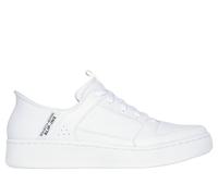 Skechers Men's Slip-ins: Sport Court 92 - Distown Sneaker in White, Size 6.5 | Leather/Synthetic/Textile