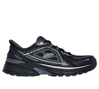 Skechers Ins Metallic Overlay Mesh Snea Slip On Runners Mens Black/Silver 9 UK