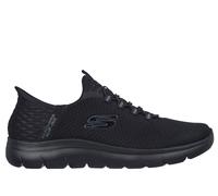 Skechers Men's Slip-ins: Summits - High Range Sneaker in Black, Size 7.5 | Textile/Synthetic, Vegan, Machine Washable