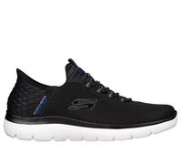 Skechers Men's Slip-ins: Summits - High Range Sneaker in Black, Size 8 Wide | Textile/Synthetic, Vegan, Machine Washable