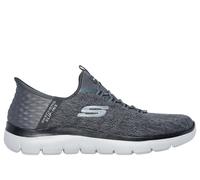 Skechers Men's Slip-ins: Summits - Key Pace Sneaker in Charcoal/Black, Size 6 Wide | Textile/Synthetic, Vegan, Machine Washable
