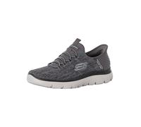 Skechers Men's Summits Key Pace Trainers, Charcoal Mesh Black Trim, 9 UK