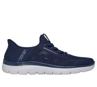 Skechers Men's Slip-ins: Summits - Perfo Sneaker in Navy Blue/Gray, Size 6 | Textile/Synthetic, Vegan, Machine Washable