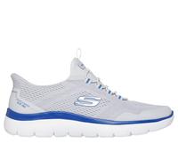 Skechers Men's Slip-ins: Summits - Top Rate Sneaker in Gray/Blue, Size 11 | Textile/Synthetic, Vegan, Machine Washable