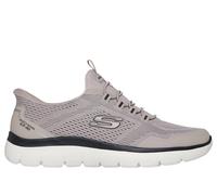 Skechers Men's Slip-ins: Summits - Top Rate Sneaker in Taupe/Black, Size 6.5 | Textile/Synthetic, Vegan, Machine Washable
