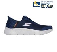 Skechers Men's Slip-ins: GO WALK Flex - Hands Up Sneaker in Navy Blue, Size 6 | Textile/Synthetic, Vegan, Machine Washable