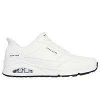 Skechers Men's Slip-ins: UNO - Banksia Luxe Sneaker in White, Size 6.5 | Synthetic/Textile