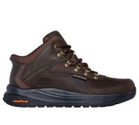 Skechers Men's Slip-ins Waterproof Relaxed Fit: Meroe - Pikeman Boots in Chocolate, Size 8 | Leather/Synthetic/Textile