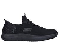 Skechers Men's Slip-ins Work: Summits - Colsin Sneaker in Black, Size 8.5 | Textile/Synthetic