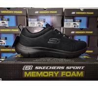 SKECHERS MENS SLIP ON SHOES MEMORY FOAM WALK GYM TRAINERS BLACK UK 7 8 9 10 11