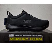 SKECHERS MENS SLIP ON SHOES MEMORY FOAM WIDE FIT GYM TRAINER SKETCHER BLACK 8 12