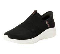 Skechers Men's Sneaker Black Knit Red Trim 7