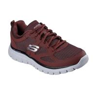 SKECHERS Mens Burns Agoura Trainers Burgundy 8