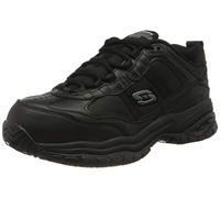 Skechers Men's Soft Stride Grinnel M Industrial Shoe, Black Leather/Black Mesh, 7.5 UK