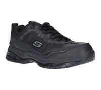 Skechers Mens Soft Stride Relaxed Fit Laced Safety Shoes - Black - Size UK 6.5