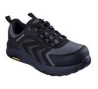 Skechers Men's Speed-Flex Trekker Work Shoes, Black Textile/Synthetic, 7 UK