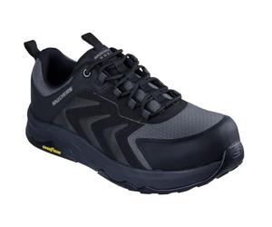 Skechers Men's Speed-Flex Trekker Work Shoes, Black Textile/Synthetic, 10.5 UK
