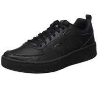 Skechers Men's Sport Court 92 Sneaker, Black Leather Black Trim, 7 UK