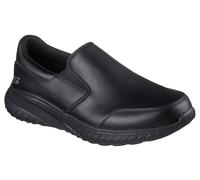Skechers Men's Work Slip-Resistant Relaxed Fit: Squad Chaos - Rockrath Sneaker in Black, Size 13 | Leather/Textile/Synthetic